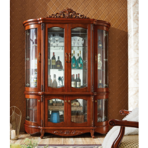  Wine liquor cabinet with 4 glass doors 